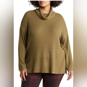 NWT in bag Sanctuary Staying Cozy Cowl Neck Tunic, Field Green, 2XL